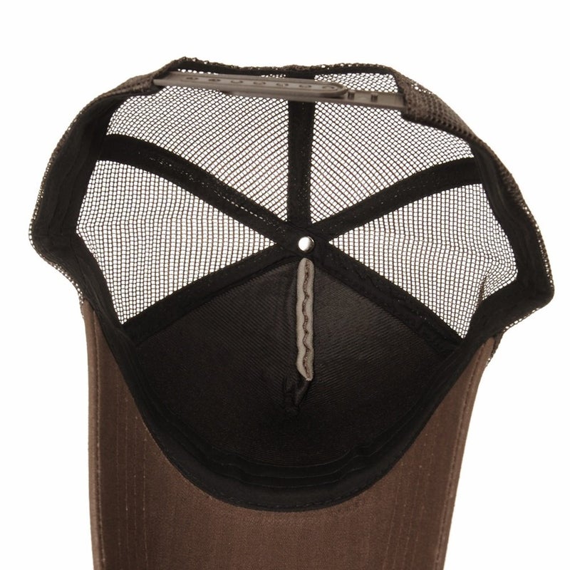 WITHMOONS Meshed Baseball Cap Skull Rhinestones Trucker Hat KR1751 (Brown) - Image 4